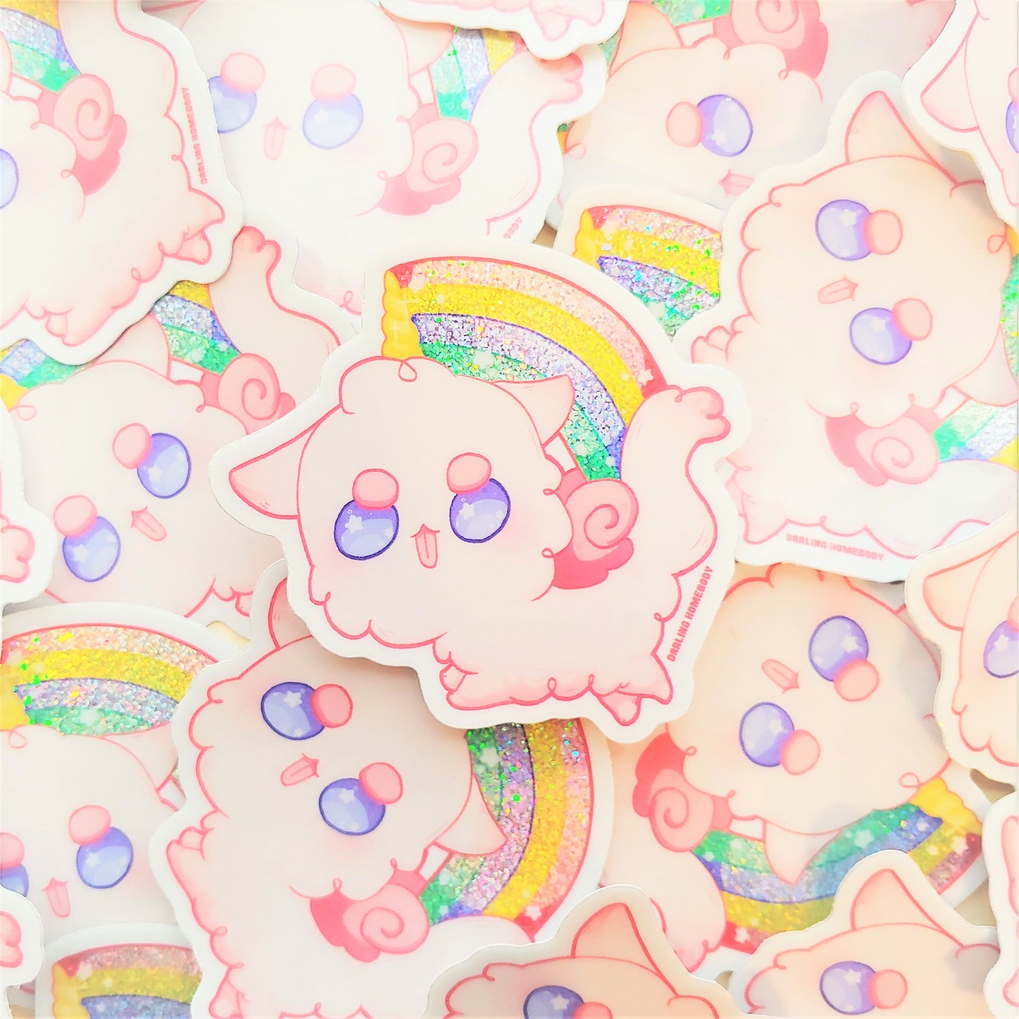 Cat Alicorn 2021 Limited Edition Sticker. Glitter Sparkle Effect. Holo Sparkle Sticker.