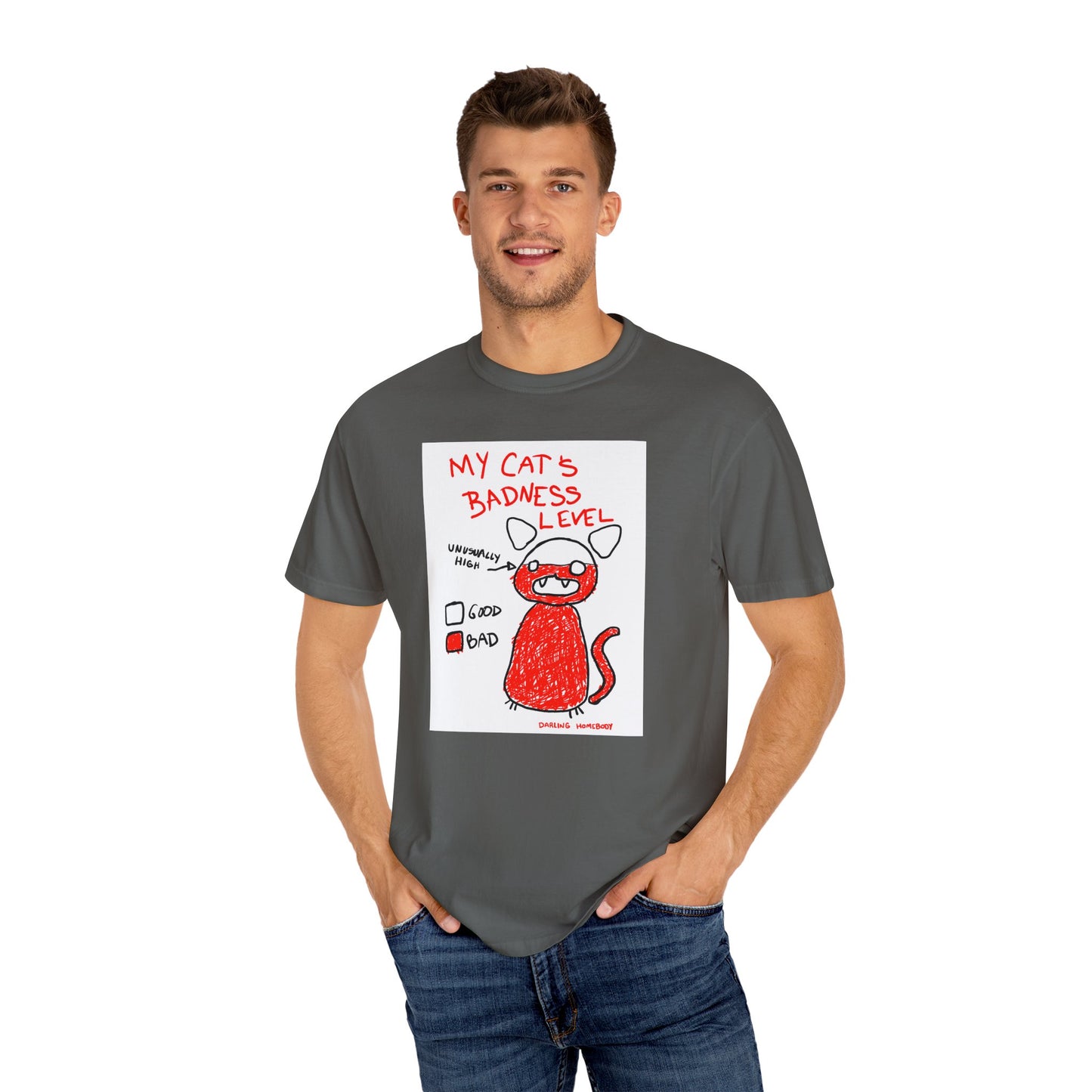 My Cat’s Badness Level T-shirt.