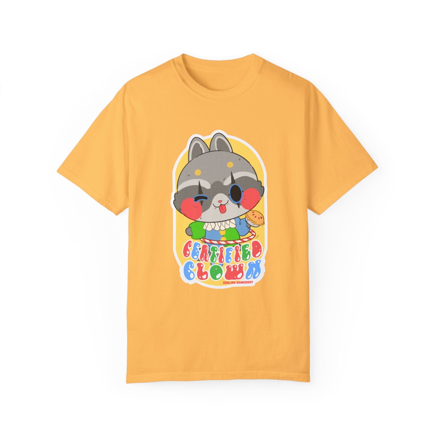 Certified Clown T-shirt. Raccoon.