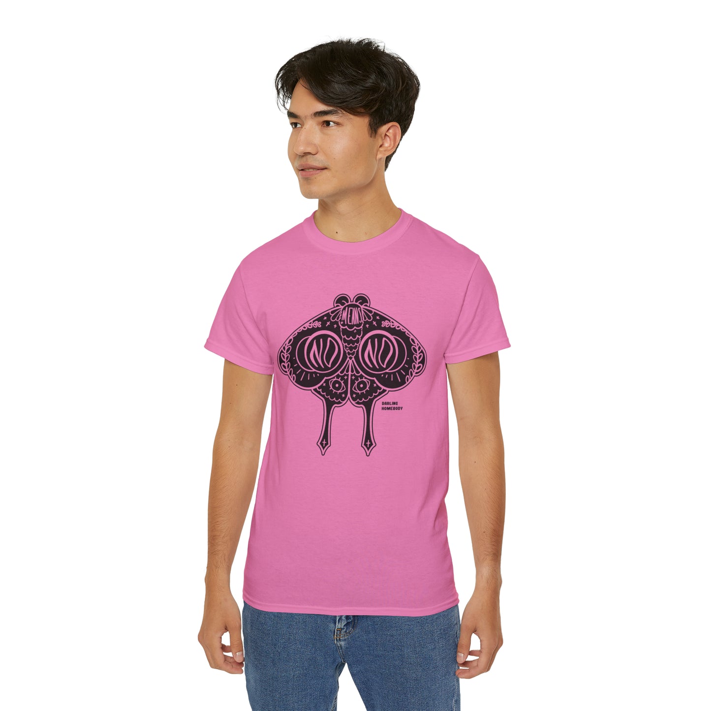 Moth No Means No Black on Light Unisex Ultra Cotton Tee