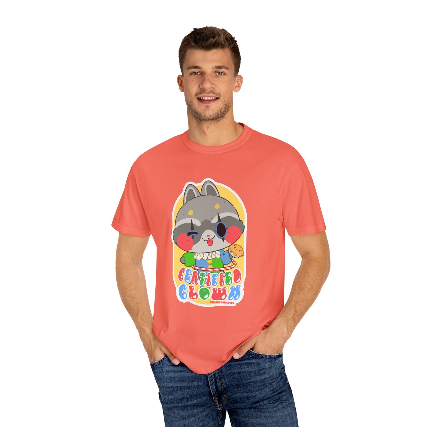 Certified Clown T-shirt. Raccoon.