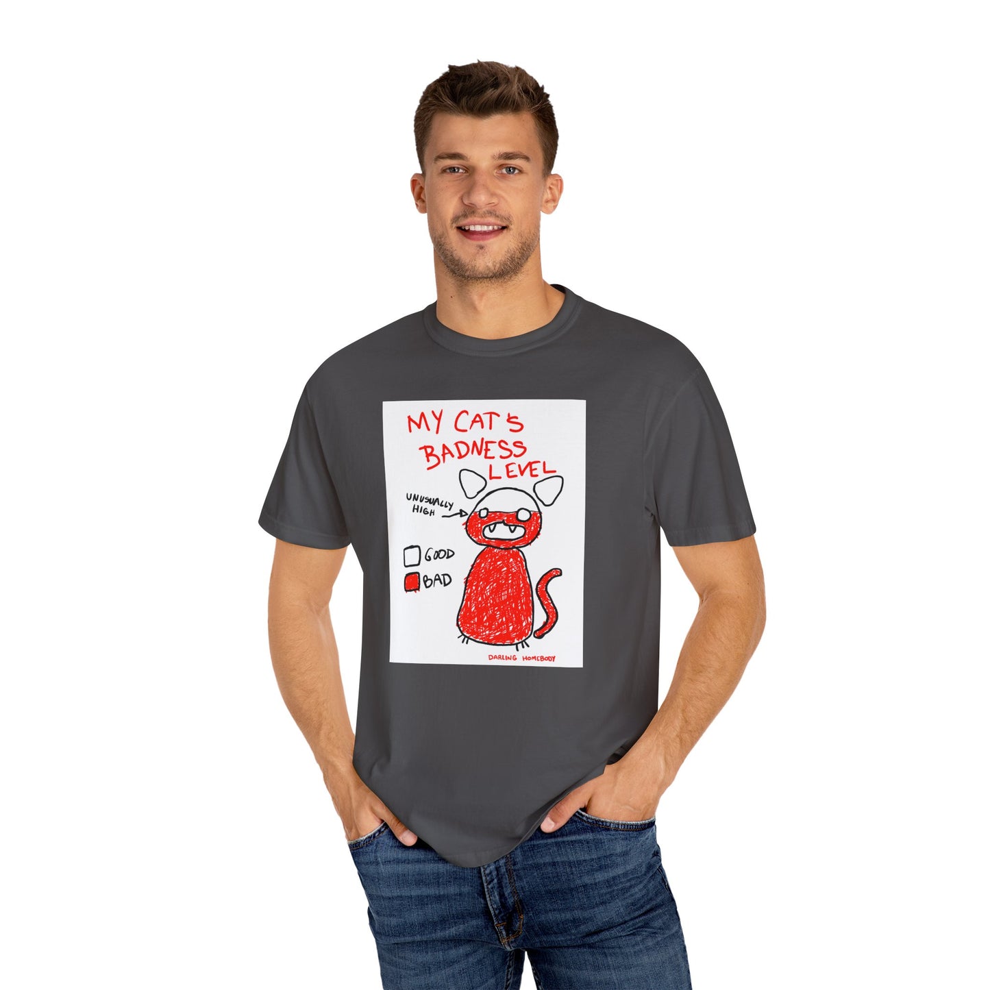 My Cat’s Badness Level T-shirt.