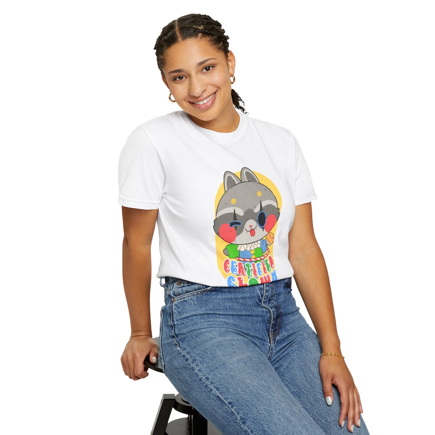 Certified Clown T-shirt. Raccoon.