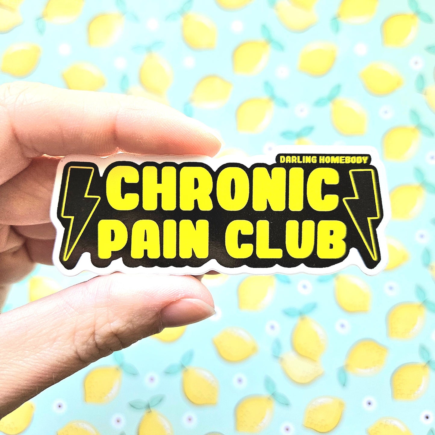 Chronic Pain Club Sticker. Weather Resistant.