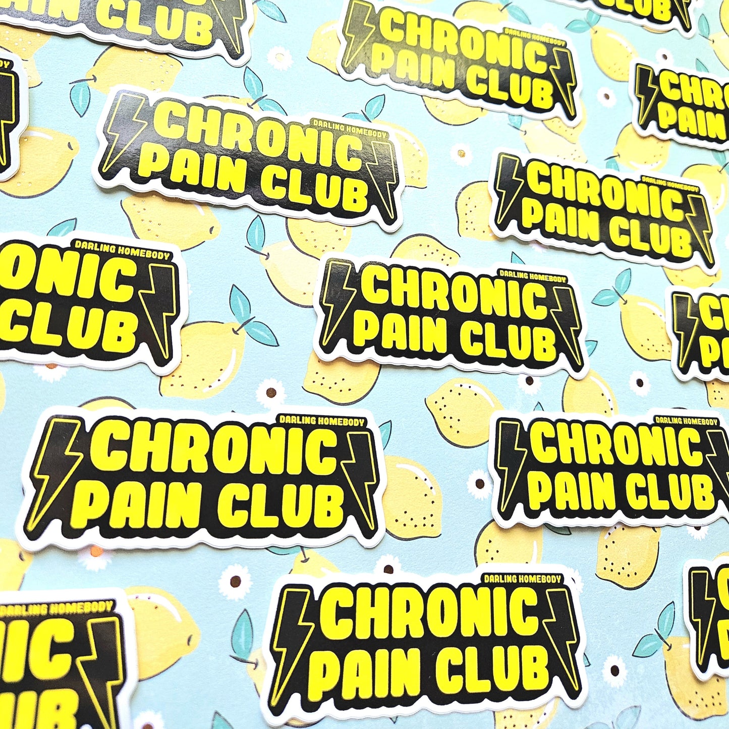 Chronic Pain Club Sticker. Weather Resistant.