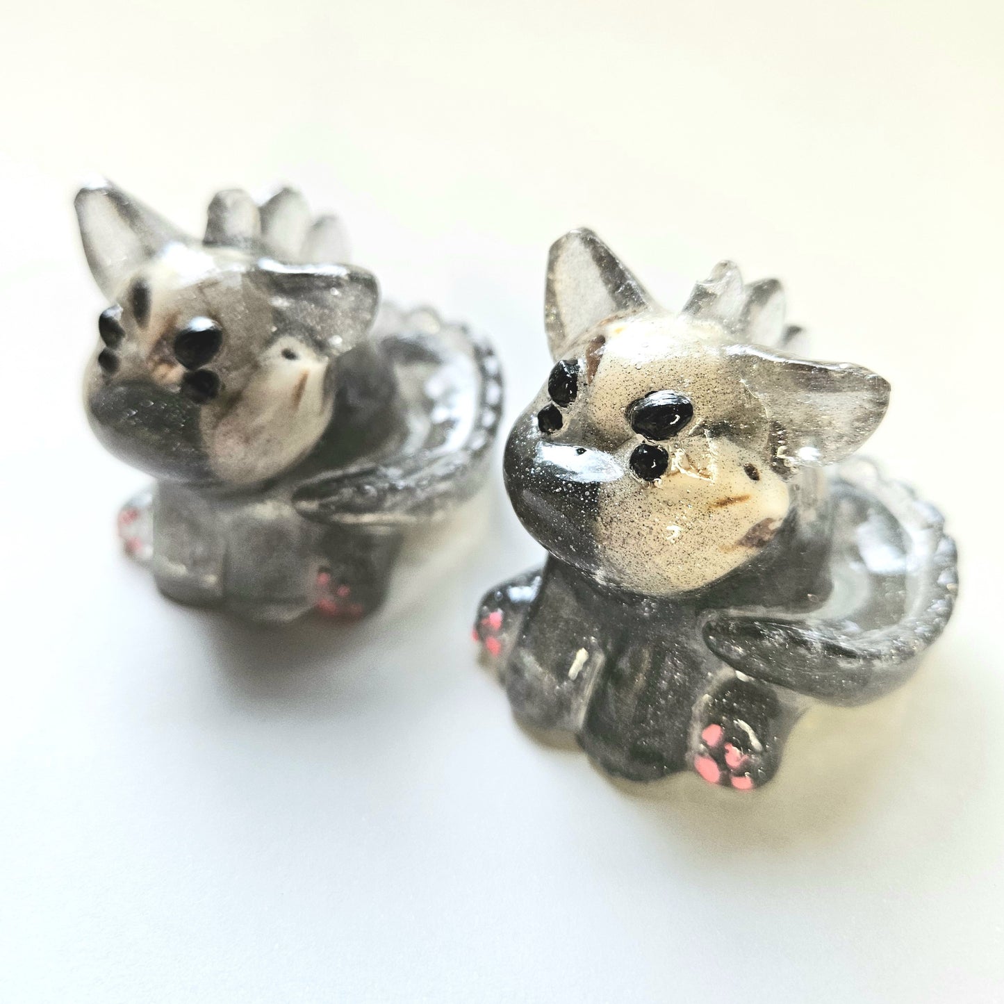 Skull Dinocat Mini Figure. Handmade.