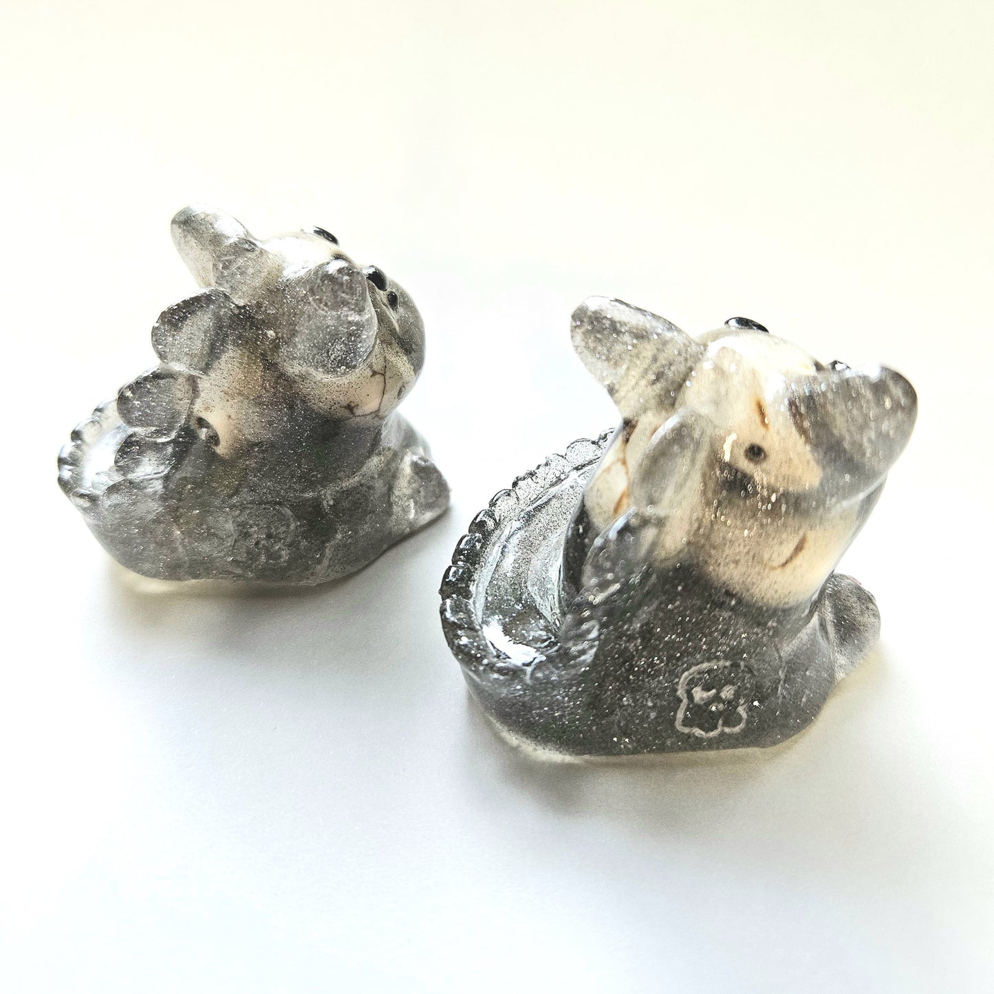 Skull Dinocat Mini Figure. Handmade.