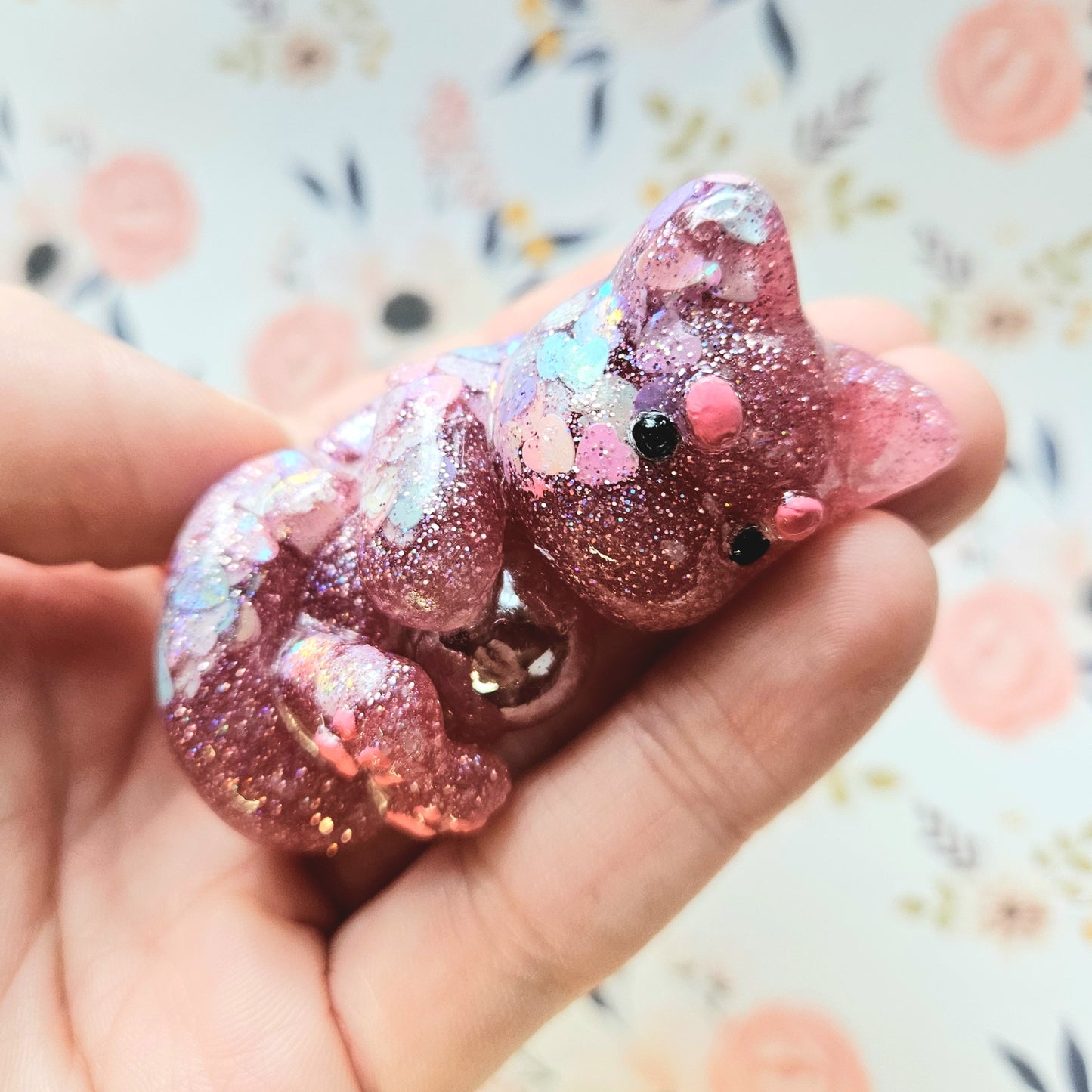 Flutter Shy Mercat Mini Figure. Handmade.