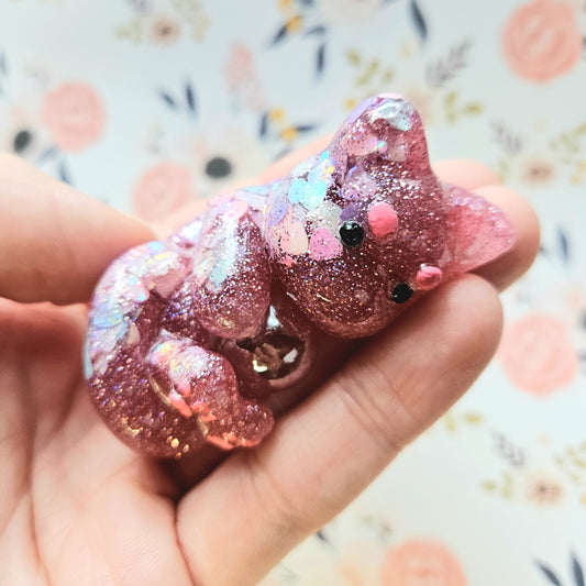 Flutter Shy Mercat Mini Figure. Handmade.