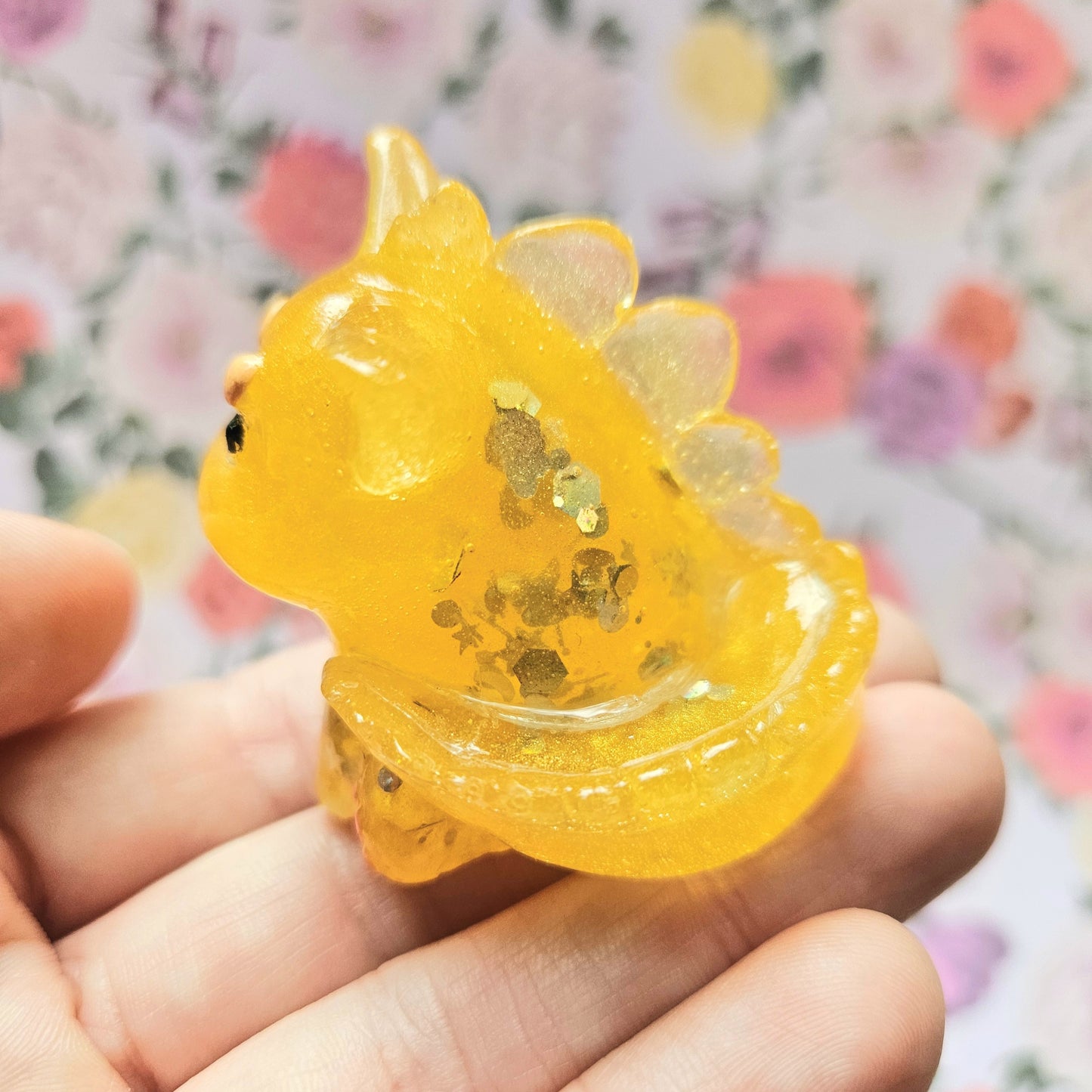 Sunset Dinocat Mini Figure. Handmade.