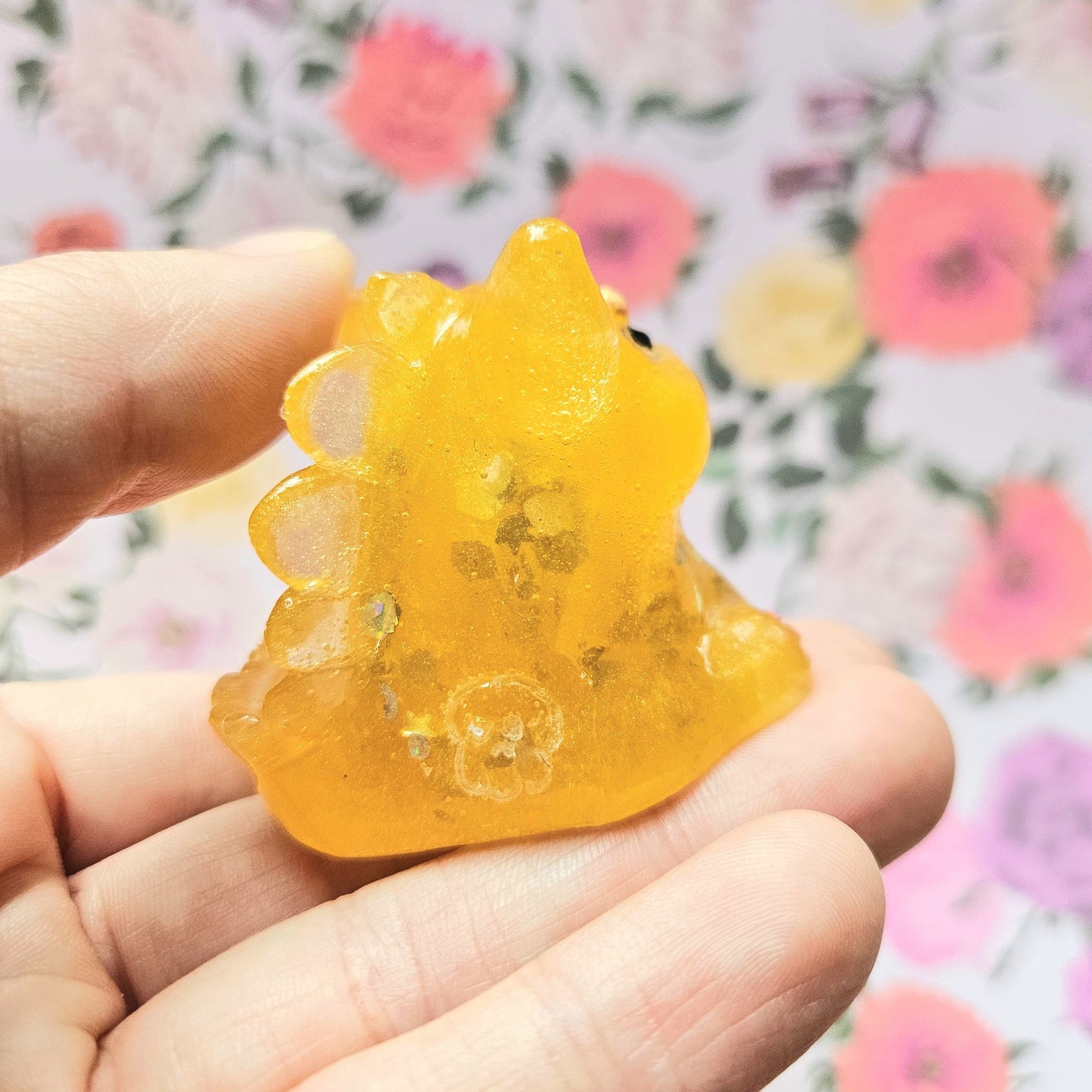 Sunset Dinocat Mini Figure. Handmade.