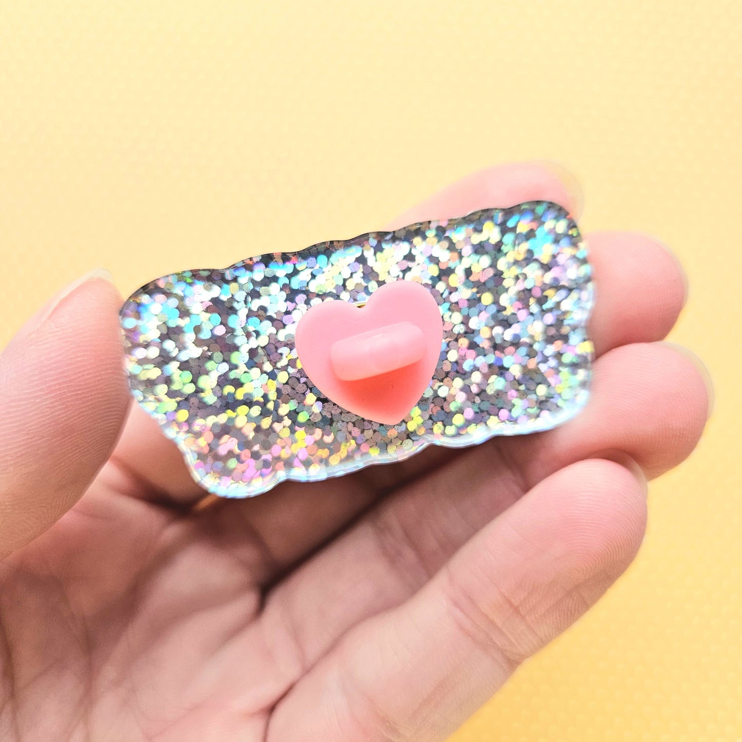 Neurospicy Pin. Sparkle Acrylic Pin.