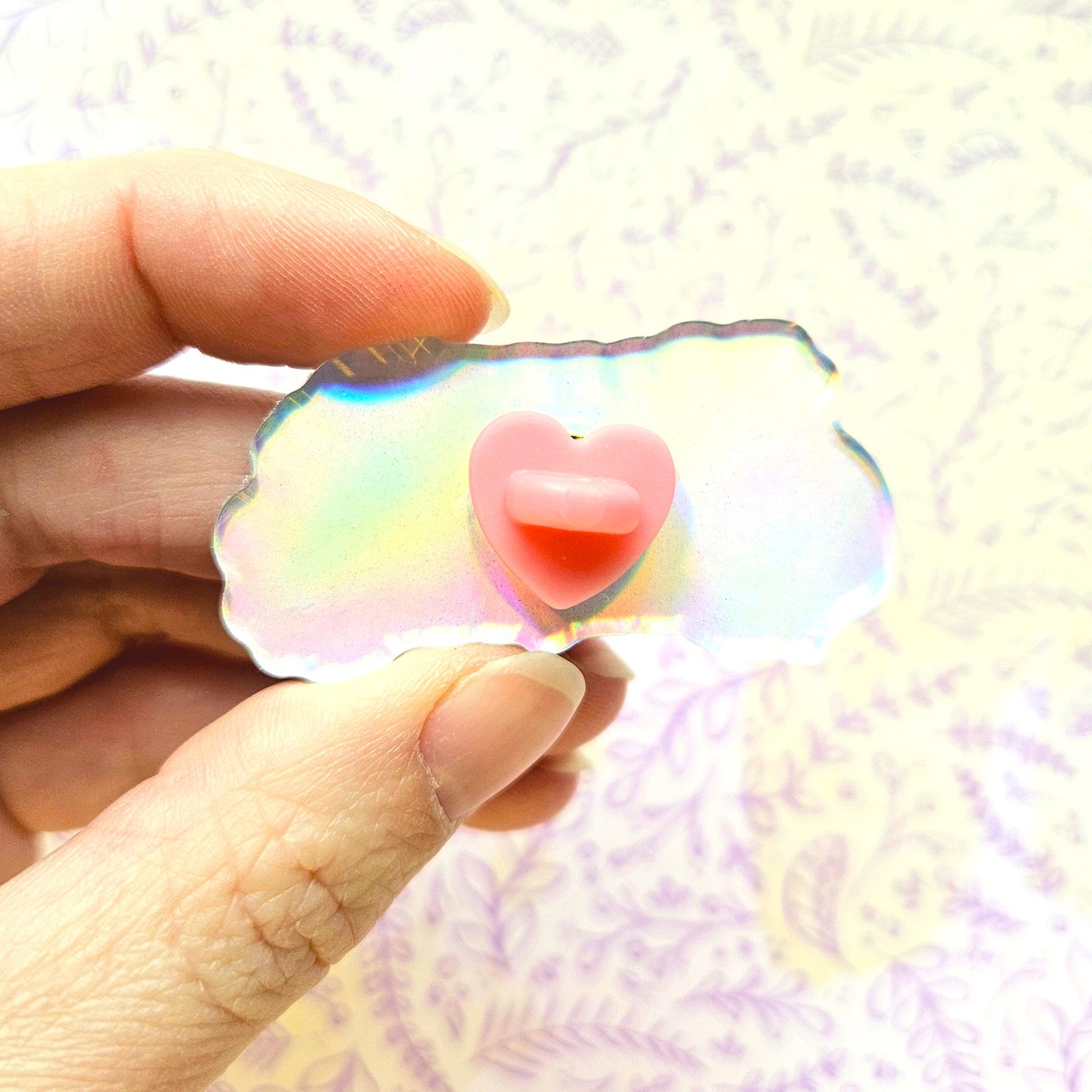 Neurosparkly Pin. Holographic Acrylic Pin.