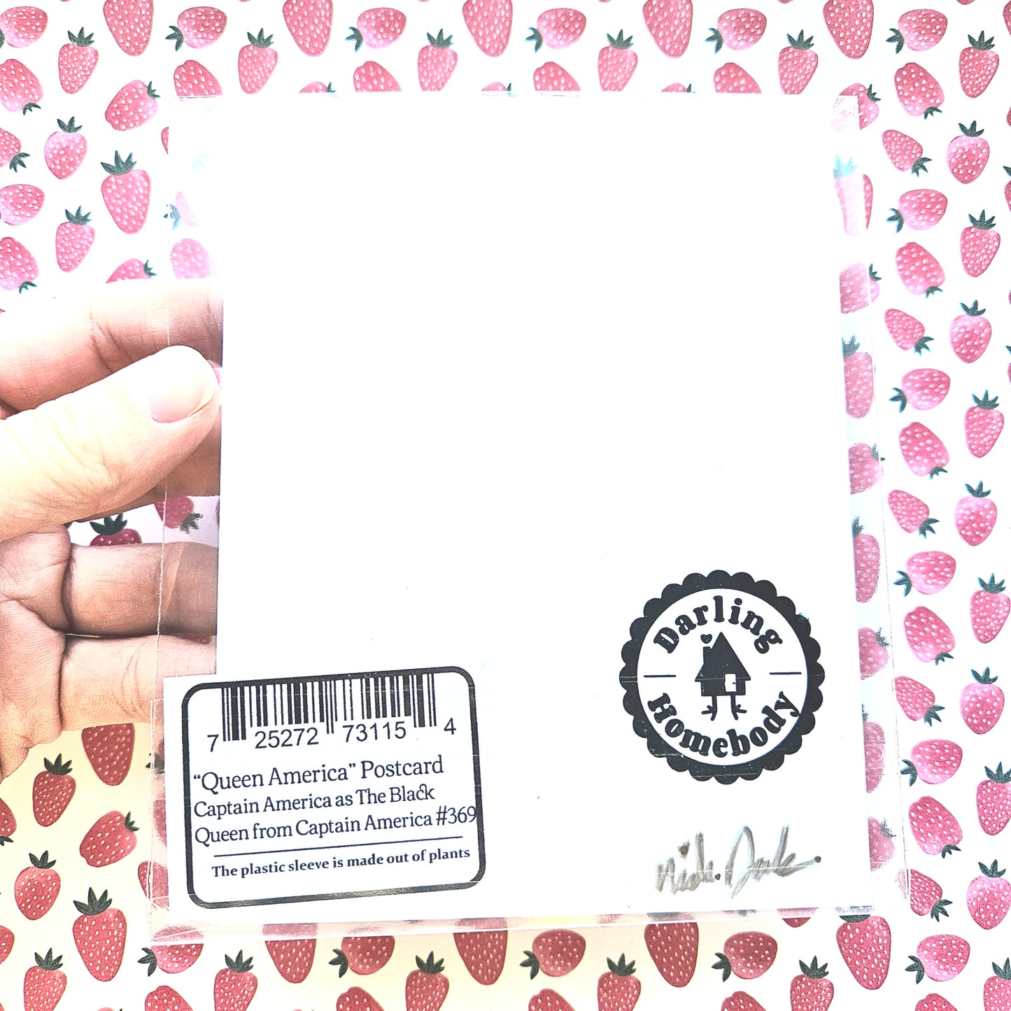 "Queen America" Postcard Print. It Sparkles! Super Swap Series Mini Print.