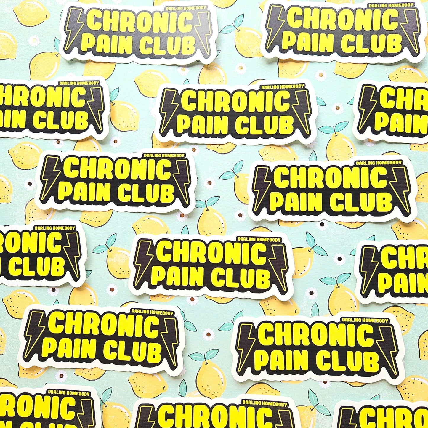 Chronic Pain Club Sticker. Large Weather Resistant Sticker.