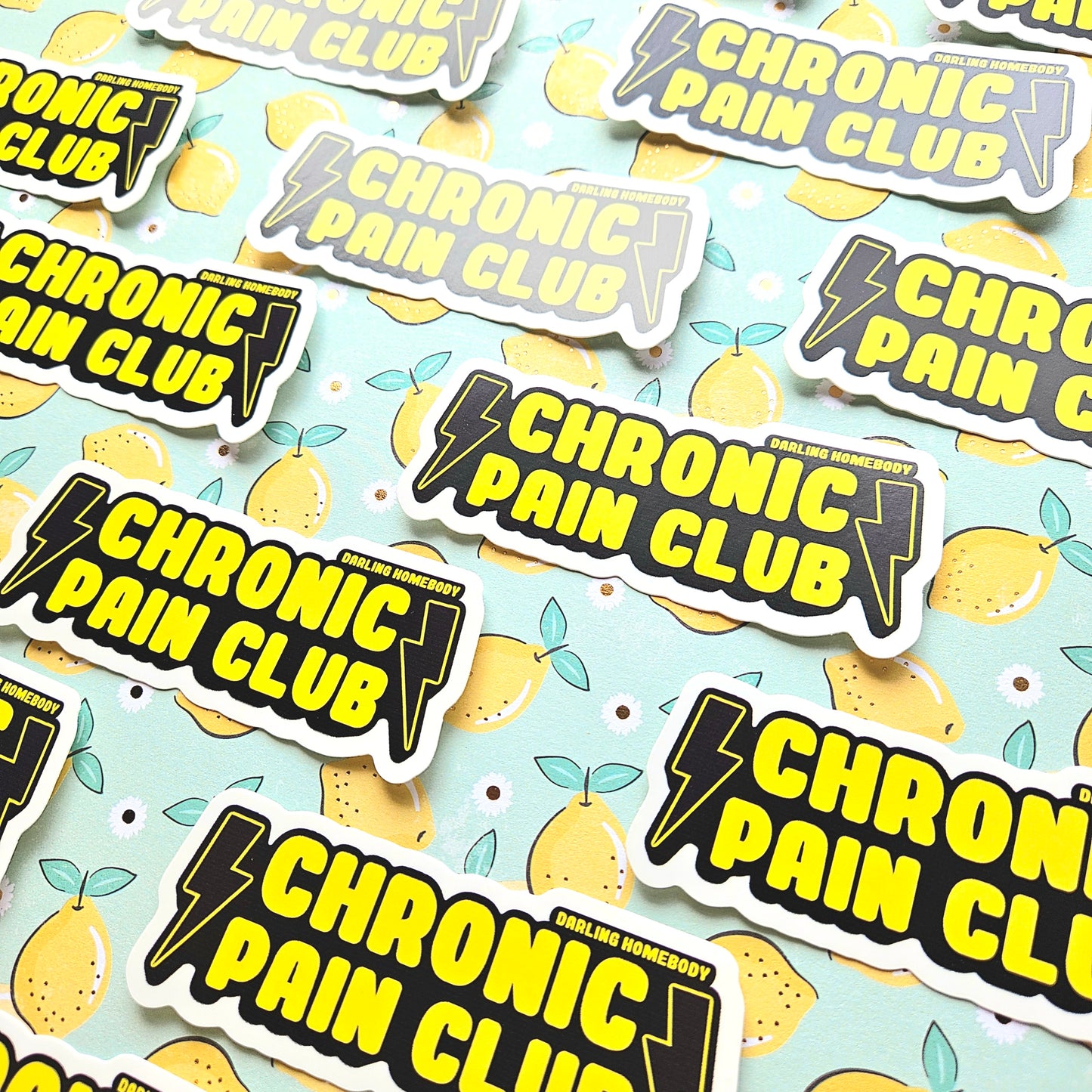 Chronic Pain Club Sticker. Large Weather Resistant Sticker.