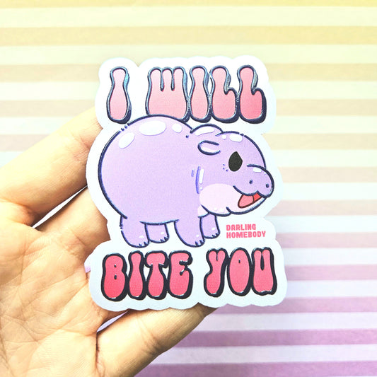 Hippo Moo Deng 2025 Limited Edition Sticker. Raised Texture Effect.