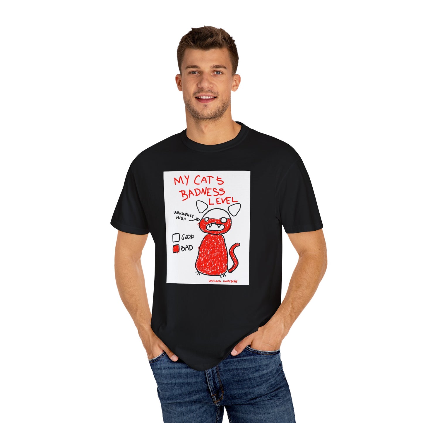 My Cat’s Badness Level T-shirt.