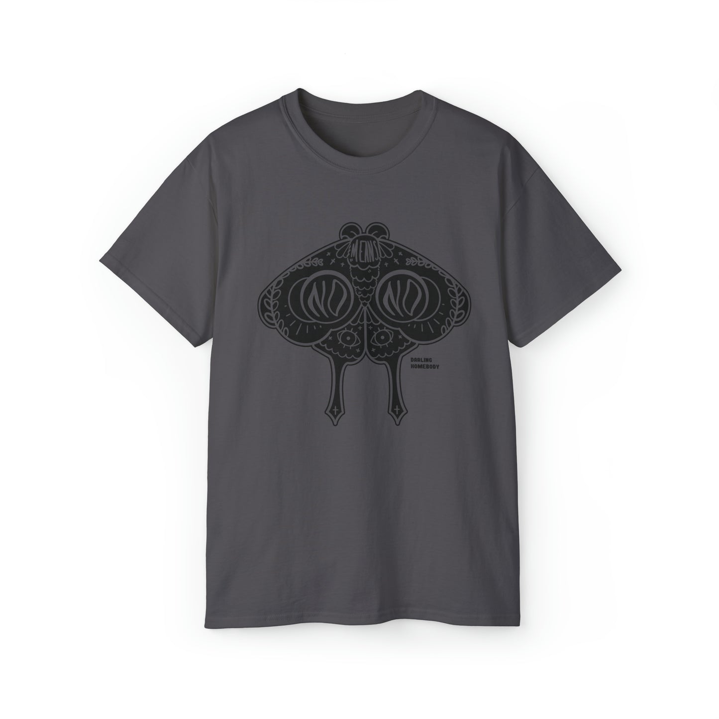 Moth No Means No Black on Light Unisex Ultra Cotton Tee