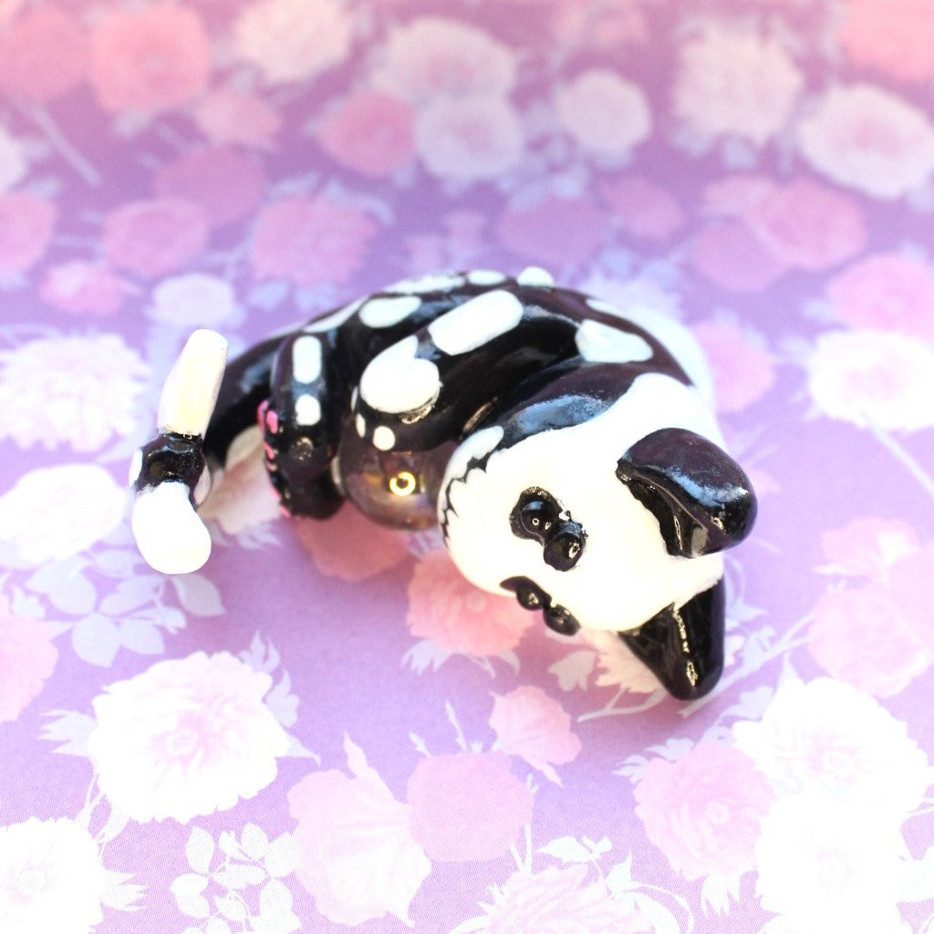 Glow-in-The-Dark Skeleton Cat Shark Figure. Handmade Resin Art Toy Mini Fig. Desk Decoration Collectable. Chibi