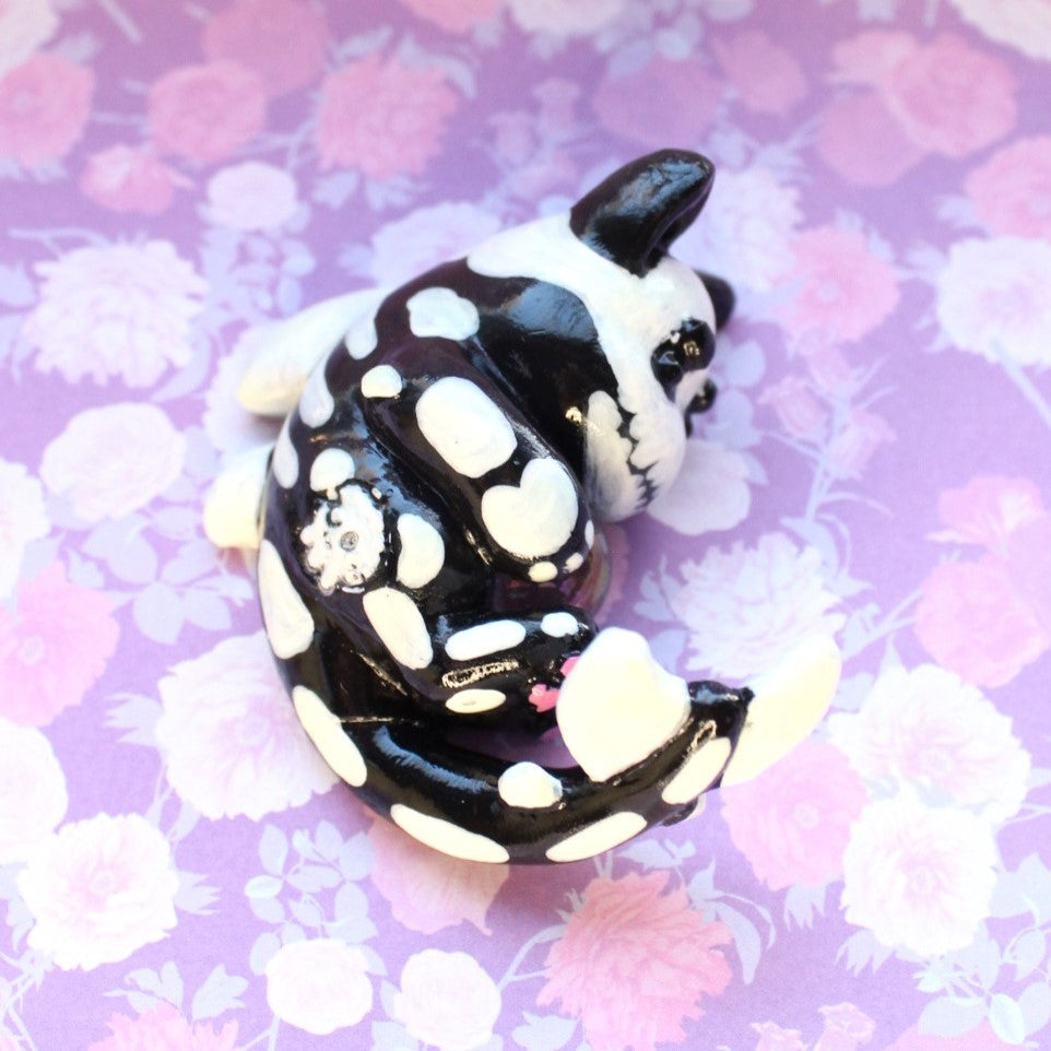 Glow-in-The-Dark Skeleton Cat Shark Figure. Handmade Resin Art Toy Mini Fig. Desk Decoration Collectable. Chibi