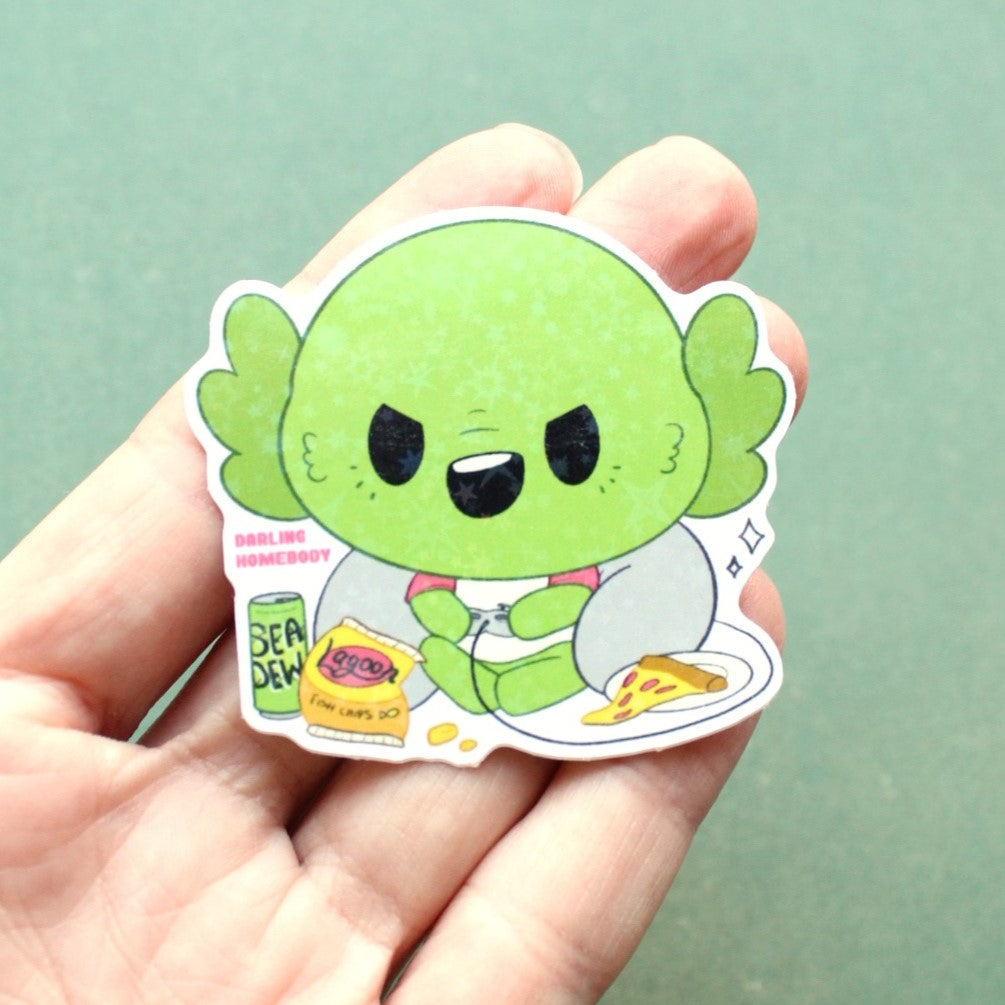 Marsh Land Monster 2024 Limited Edition Sticker. Holographic Stars Overlay Effect.