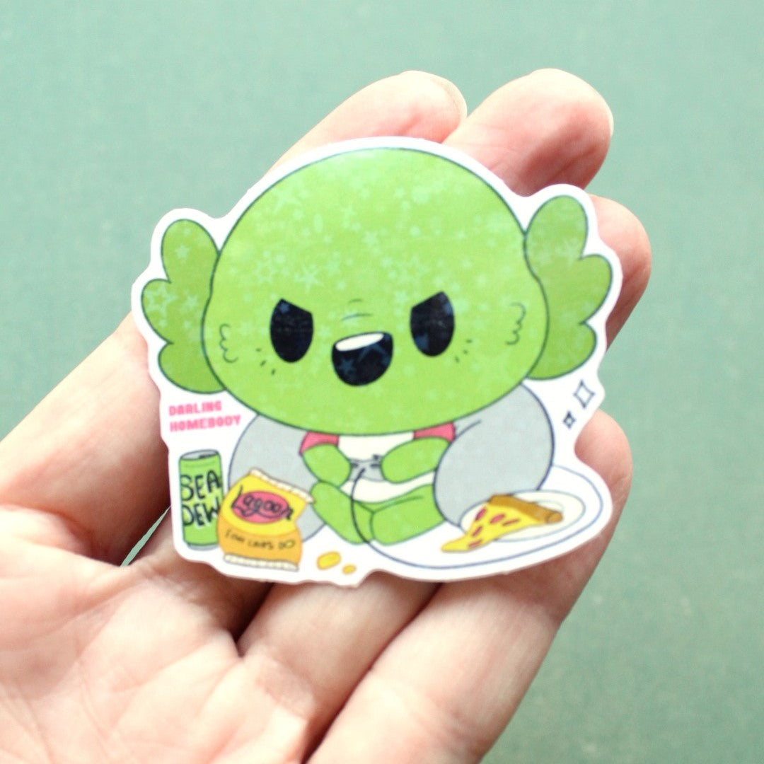 Marsh Land Monster 2024 Limited Edition Sticker. Holographic Stars Overlay Effect.