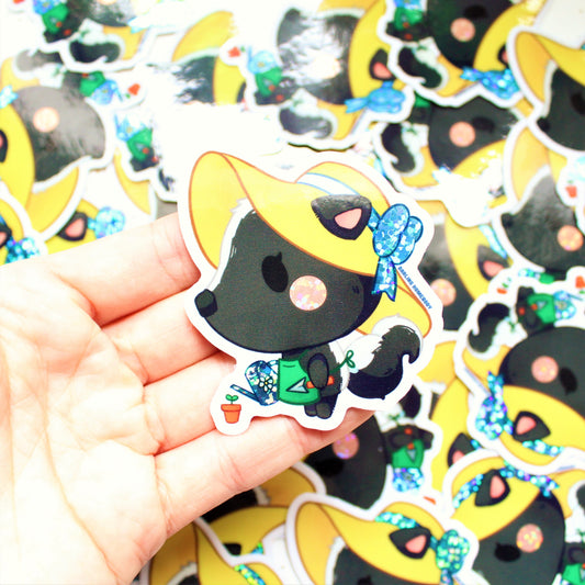 Gardener Skunk 2022 Limited Edition Sticker. Holographic Glitter Effect.