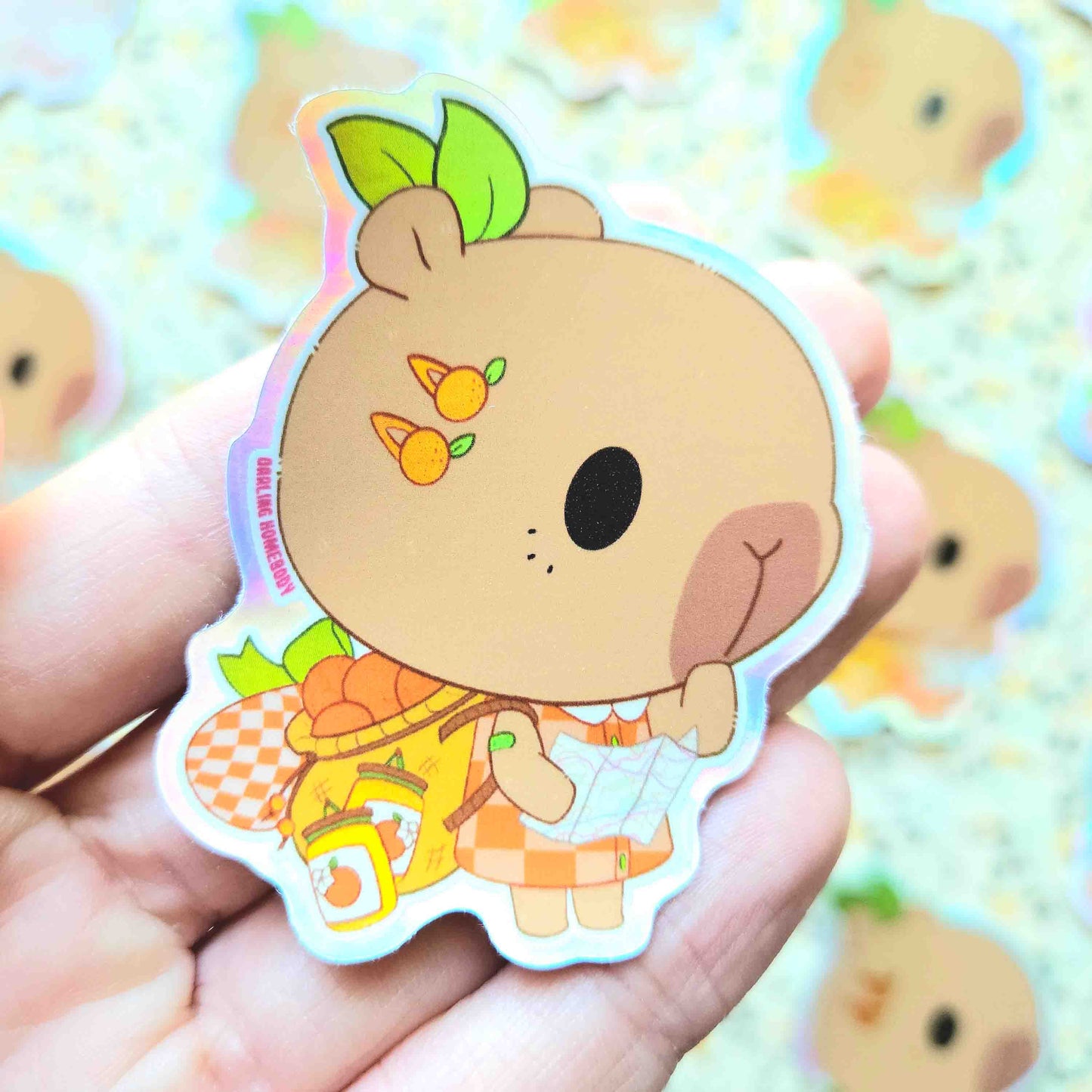 Capybara Lost 2024 Limited Edition Sticker. Rainbow Holographic Effect.