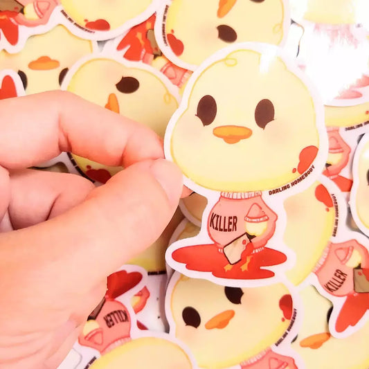 Killer Duck 2021 Limited Edition Sticker. Shiny Chrome Effect.