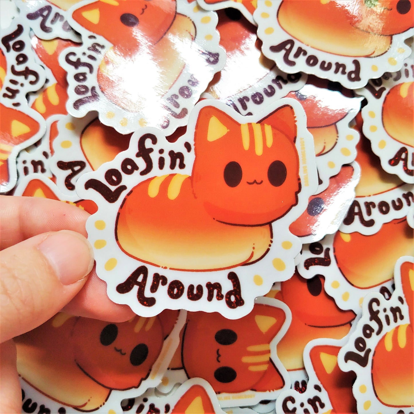 Loafin' Around 2021 Limited Edition Sticker. Shiny Holographic Sparkle Effect.