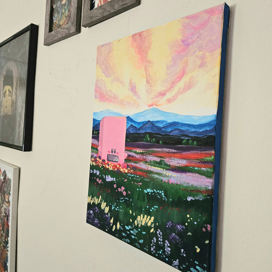 Dreamy Pink Vending Machine Painting