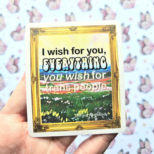I Wish For You Embossed Sticker.