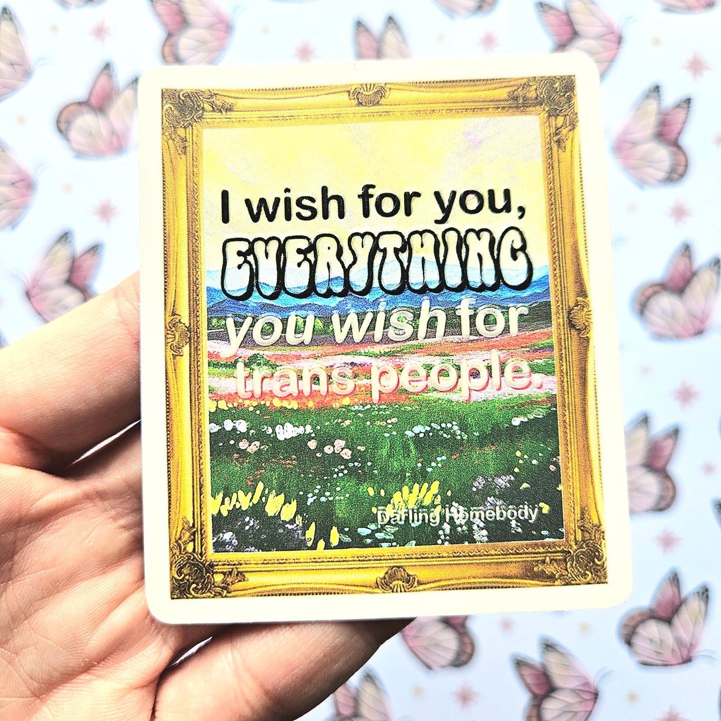 I Wish For You Embossed Sticker.