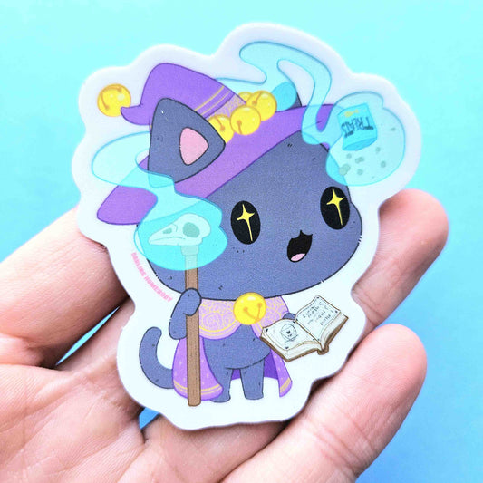 Wizard Cat 2024 Limited Edition Sticker. Phantom Holographic Effect.