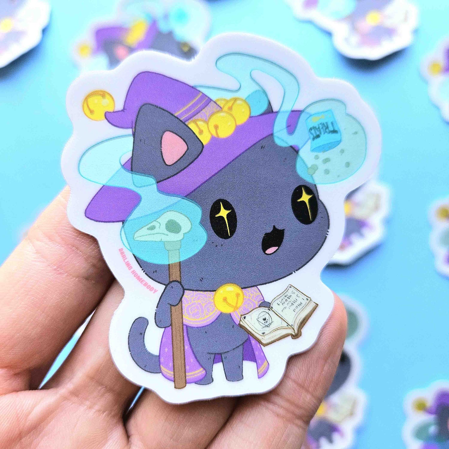 Wizard Cat 2024 Limited Edition Sticker. Phantom Holographic Effect.