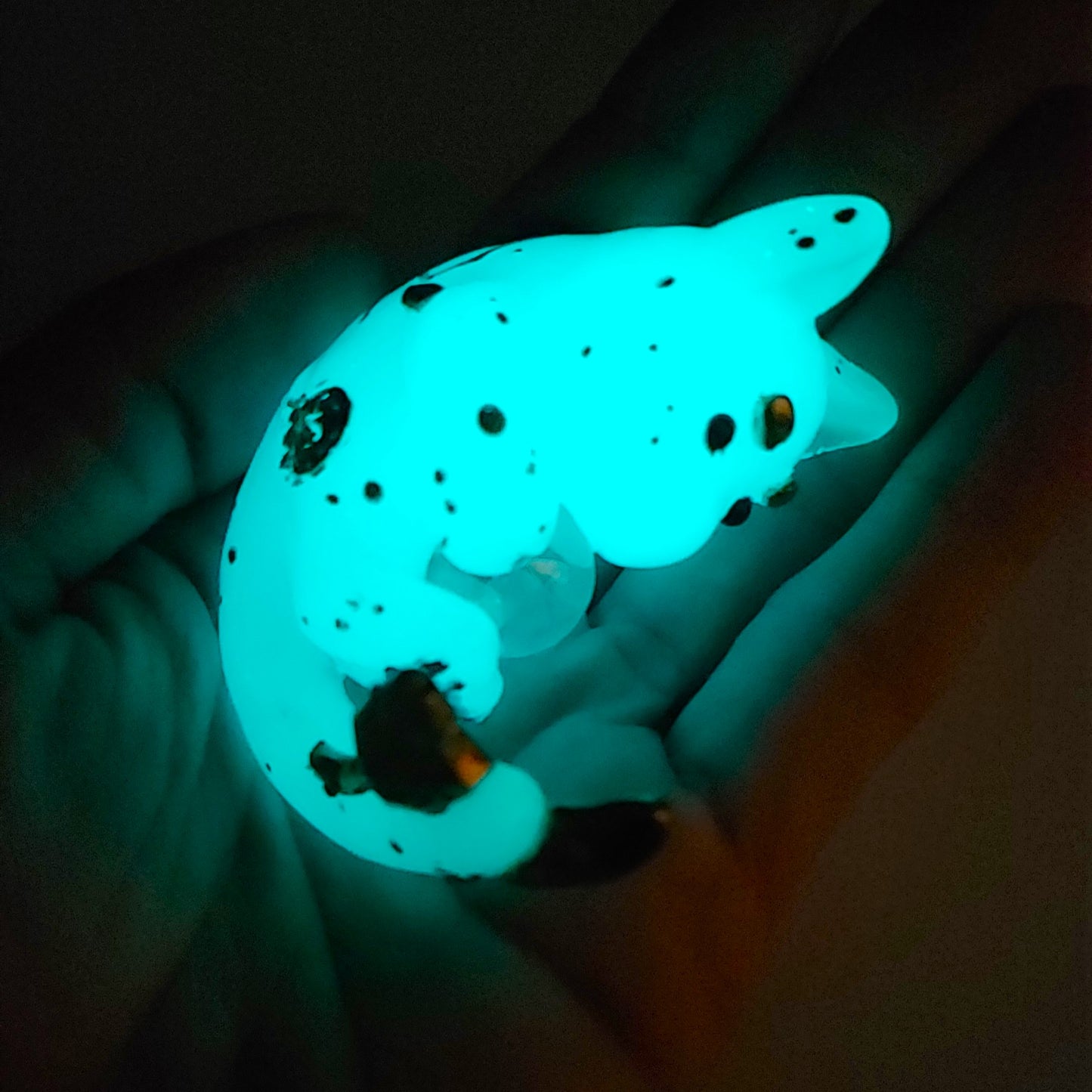 Little Dipper Cat Shark Figure. Handmade Resin Art Toy Mini Fig. Desk Decoration Collectable. Chibi