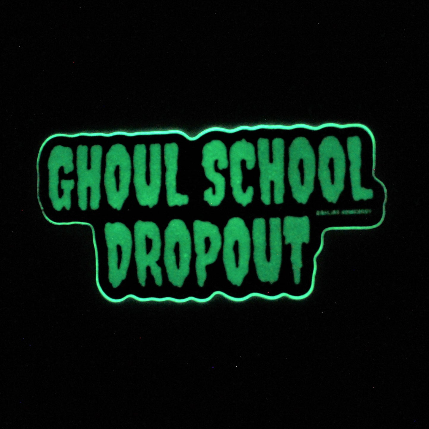 Glow in The Dark Sticker or Magnet. Ghoul School Dropout Weatherproof Vinyl Decal. Ghostly Horror Decor. Scooby-Doo Monster Inspired.