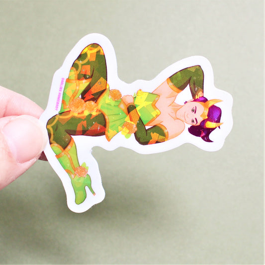 Lokantress Sticker. Super Swap Series Parody. Holographic Sparkle.