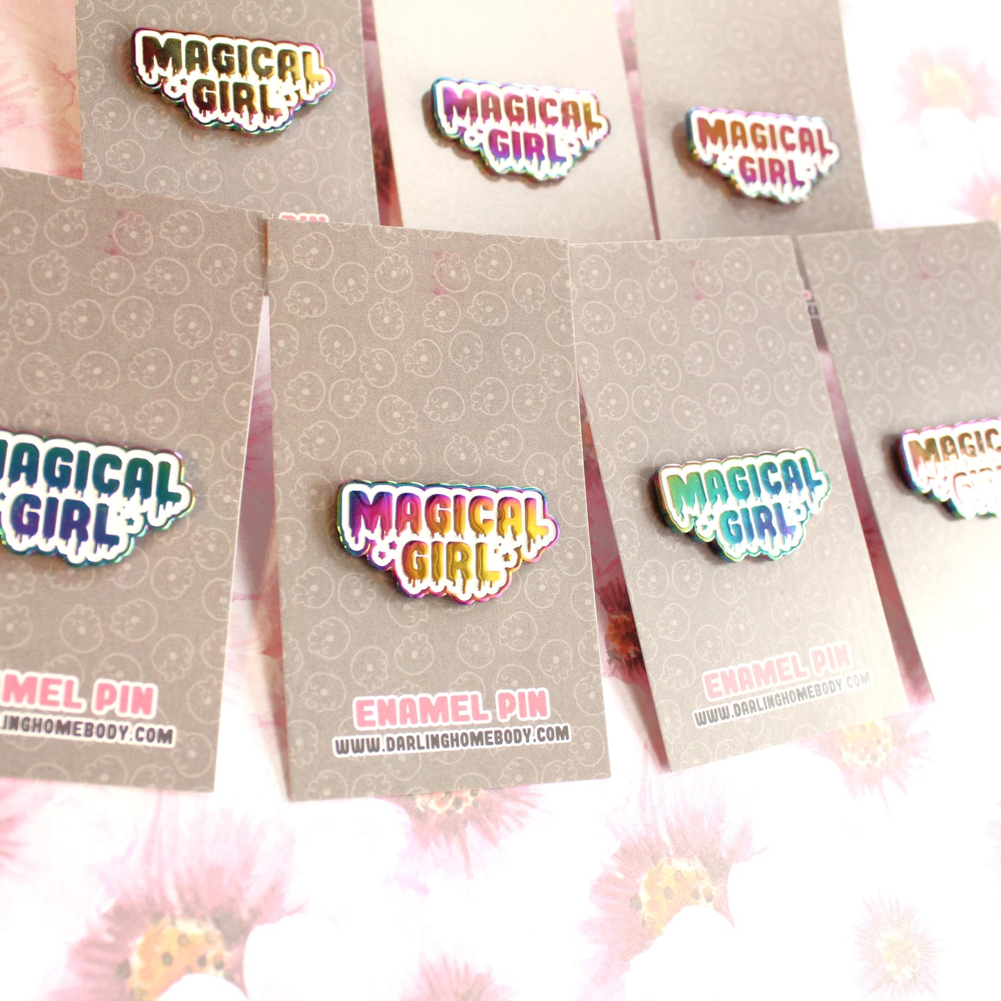 Magical Girl Rainbow Metal Enamel Pin. Drippy Lapel Pin. Kawaii Sailor Moon Gift. Cute and Creepy Aesthetic Pin. Cardcaptor Sakura. Madoka Magica.