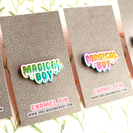 Magical Boy Rainbow Metal Enamel Pin. Drippy Lapel Pin. Kawaii Sailor Moon Gift. Cute and Creepy Aesthetic Pin. Steven Universe. Madoka Magica.