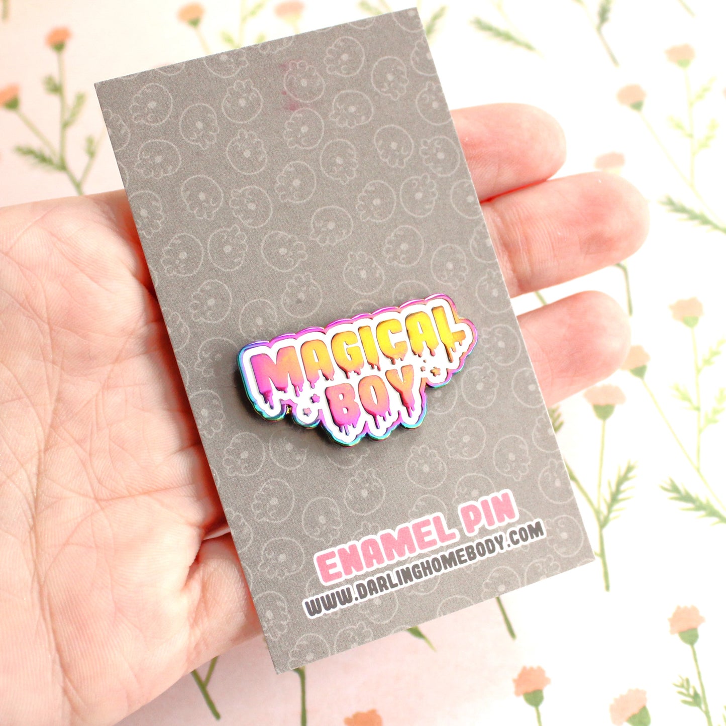 Magical Boy Rainbow Metal Enamel Pin. Drippy Lapel Pin. Kawaii Sailor Moon Gift. Cute and Creepy Aesthetic Pin. Steven Universe. Madoka Magica.