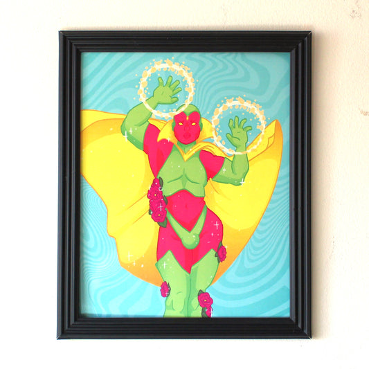 "Visitch" 8 x 10 inch Art Print. Super Swap Series.