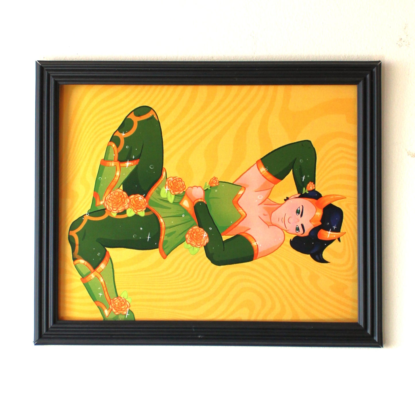"Lokantress" 8 x 10 inch Art Print. Sexy Super Swap of Loki as Enchantress.