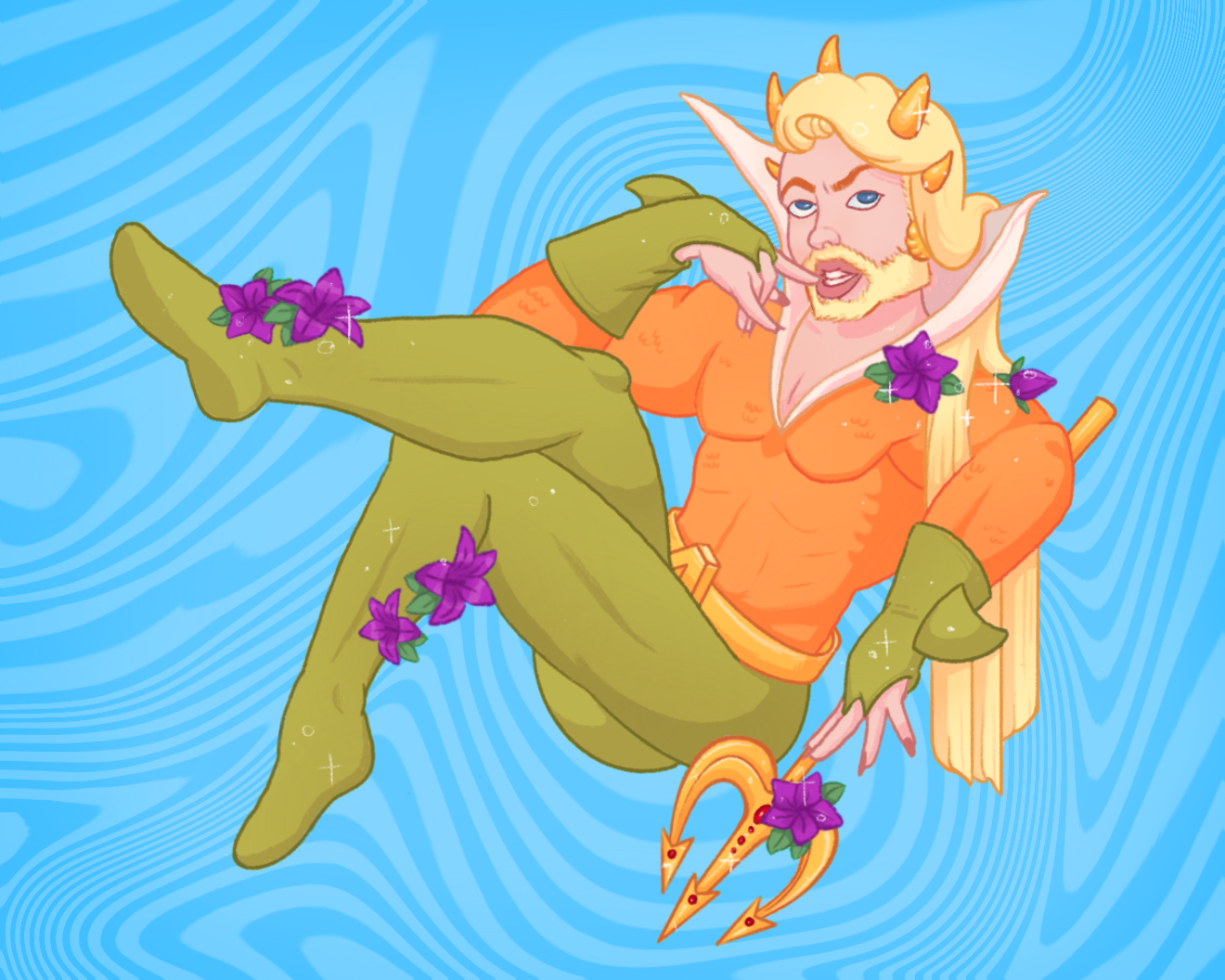 "Meraqua" 8 x 10 inch Art Print. Super Swap Series.