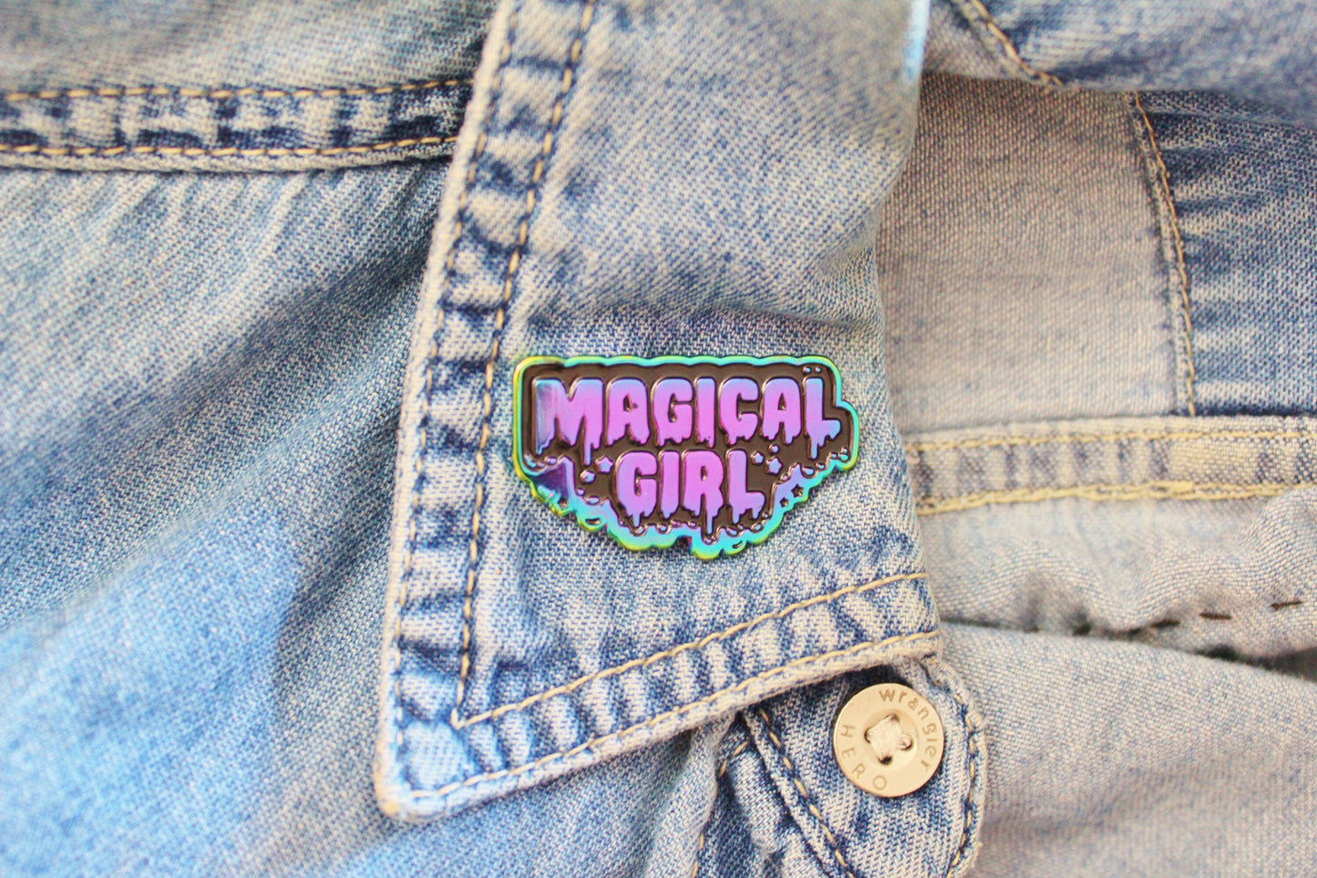 Magical Girl Rainbow Metal Enamel Pin. Lapel Pin. Kawaii Sailor Moon Gift. Cute and Creepy Aesthetic Pin. Cardcaptor Sakura. Madoka Magica.