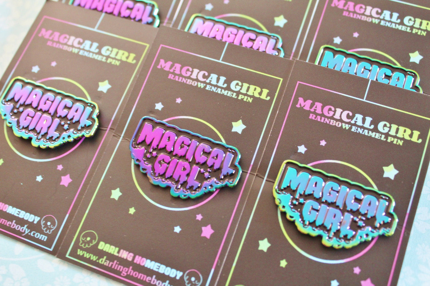 Rainbow Metal Enamel Pin. Magical Girl Lapel Pin. Kawaii Sailor Moon Gift. Cute and Creepy Aesthetic Pin. Cardcaptor Sakura. Madoka Magica.