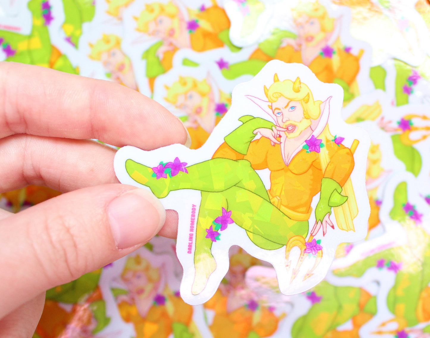 "Meraqua" Sticker Super Swap Series Parody Decal.