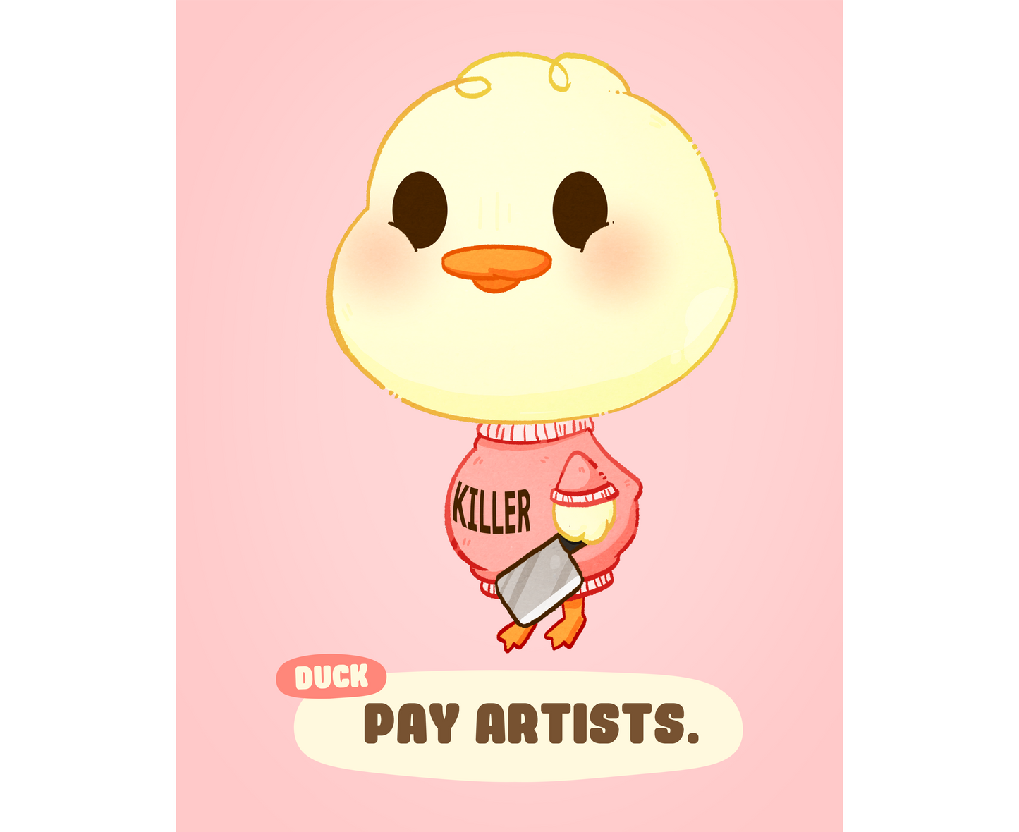 "Pay Artists" 8 x 10 inch Art Print.