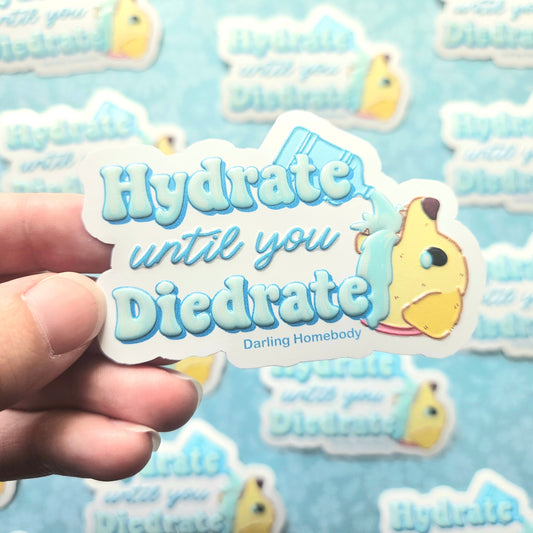Hydrate Dog Embossed Sticker